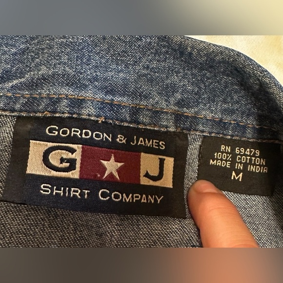 VTG GORDON & JAMES Vest Women M Denim Western Cowgirl Rodeo Embroidered Flowers - Picture 6 of 10